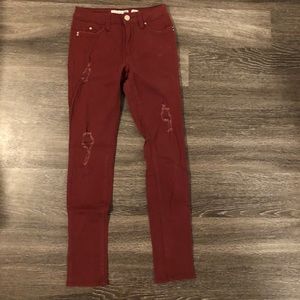 Maroon Skinny Jeans